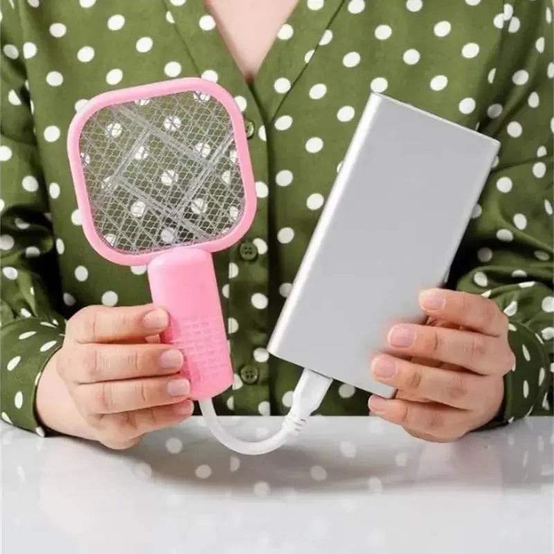 Mini USB Rechargeable Mosquito Racket with UV Light – Portable Electric Bug Zapper & Fly Swatter for Indoor/Outdoor Use, Home, Office, Travel & Camping BuyMarto