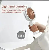 Mini Cute Fan – Portable USB Rechargeable Handheld Cooling Fan for Kids & Adults, Stand/Base Included (Random Color) BuyMarto
