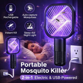 USB Rechargeable Mosquito Killer Racket | Portable Mosquito Repellent Racket With UV Light For Home Office Use BuyMarto