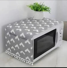 Protect Your Microwave – Dust Fabric Microwave Oven Cover with Bonus Storage Pocket BuyMarto