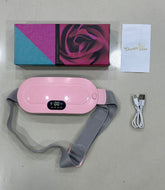 Portable Menstrual Heating Pad Belt for Women Pakistan | Electric Period Pain Relief Massager | Rechargeable Heated Belly Belt with 3 Heat Levels & 4 Massage Modes (Flower Box)