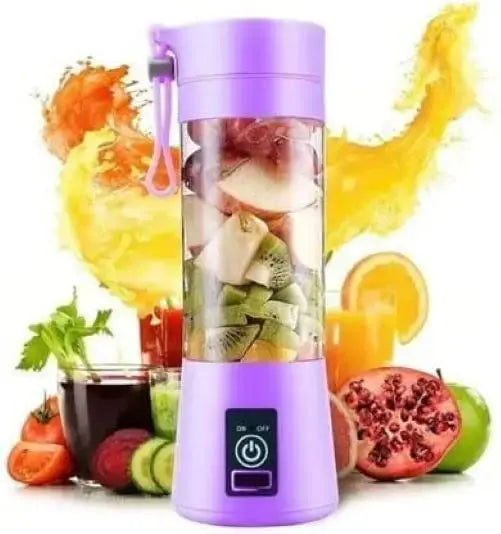 Juicer Portable Outdoor Juicing Cup Home Mini Cordless Crushed Ice Machine USB Charging Fruit Vegetable Blender (Random Color) BuyMarto