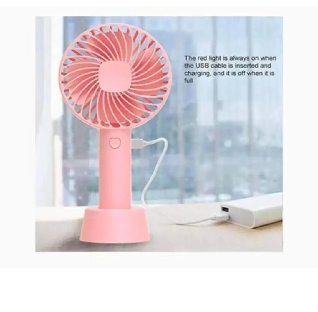 Portable USB Rechargeable Fan | Handheld 3 Speed Strong Wind Electric Small Mini Cooling Fan (random color) BuyMarto
