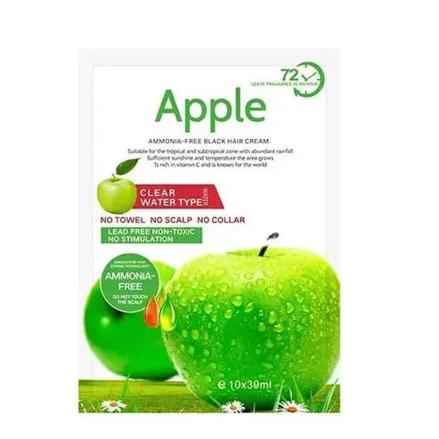 Apple Hair Color 500 ml Ammonia-Free Black Hair Color Cream – Natural-Looking Coverage with Nourishing Formula (Copy) - Black BuyMarto