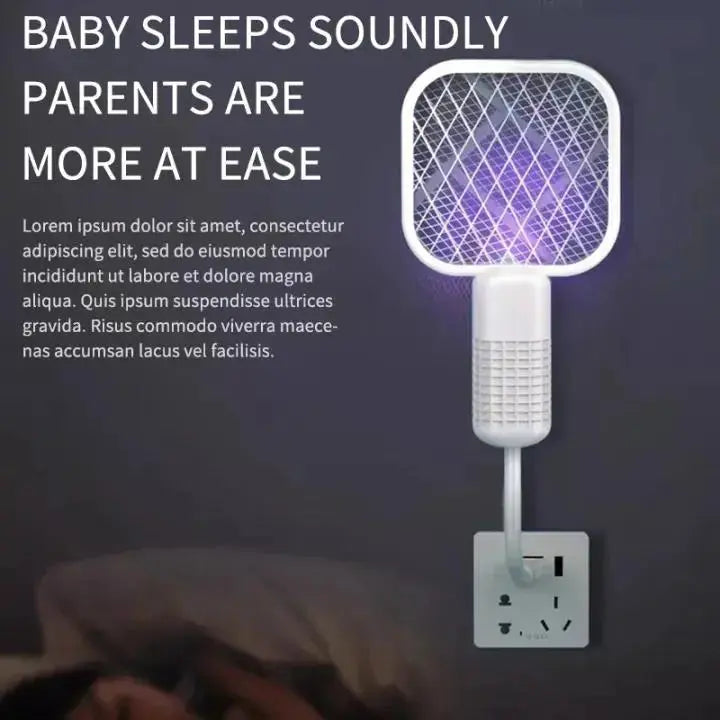 Mini USB Rechargeable Mosquito Racket with UV Light – Portable Electric Bug Zapper & Fly Swatter for Indoor/Outdoor Use, Home, Office, Travel & Camping BuyMarto