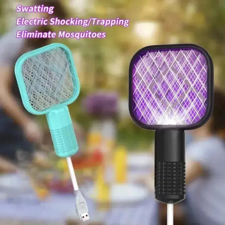 Mini USB Rechargeable Mosquito Racket with UV Light – Portable Electric Bug Zapper & Fly Swatter for Indoor/Outdoor Use, Home, Office, Travel & Camping BuyMarto