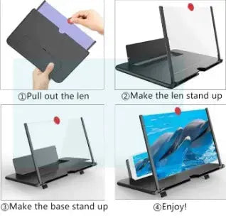 F3 Mobile Screen Magnifier | Enlarged Mobile Screen Amplifier Large Screen Eyes Protection (Random Color) BuyMarto