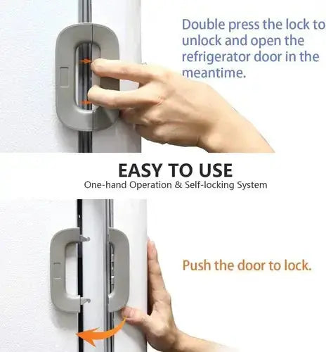 Child Safety Fridge Lock – Self Adhesive Baby Proof Lock for Refrigerator, Cabinets & Drawers | Strong, Easy Installation BuyMarto
