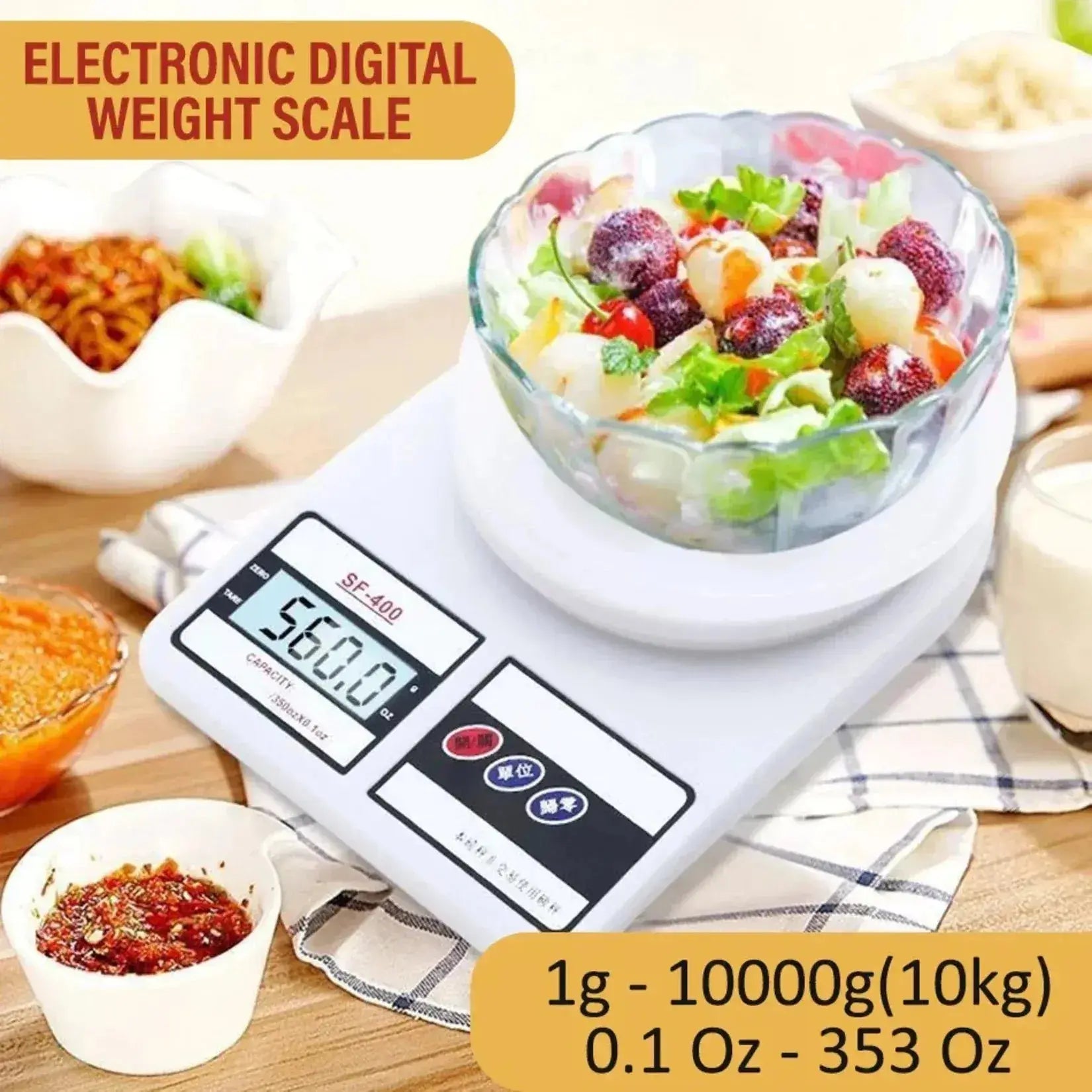 Digital Kitchen Weight Scale | 10 kg Capacity | Measures in g & oz | Without LED BuyMarto