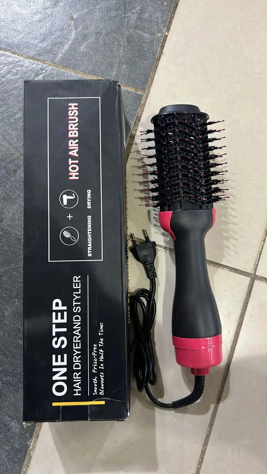 3-in-1 One Step Hot Air Brush Hair Dryer & Styler – Drying, Straightening & Volumizing Brush BuyMarto