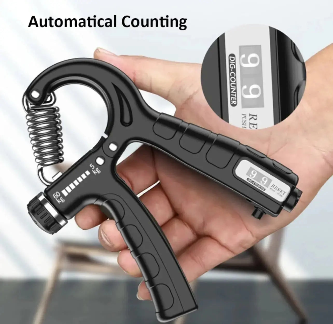 Adjustable Exerciser Hand Gripper With Counter Strengthener Adjustable Resistance Wrist Strengthener Strength Trainer Providing Durable Quality Comfortable Use (Random Color) BuyMarto