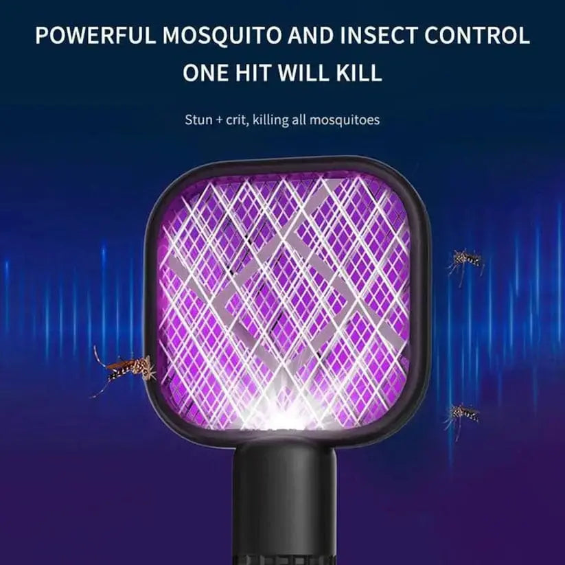USB Rechargeable Mosquito Killer Racket | Portable Mosquito Repellent Racket With UV Light For Home Office Use BuyMarto