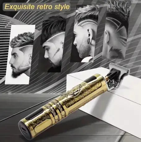 T9 Trimmer - Vintage T9 Gold Hair Trimmer - Premium Body Dragon Shape T9 Hair Trimmer Plastic Body BuyMarto