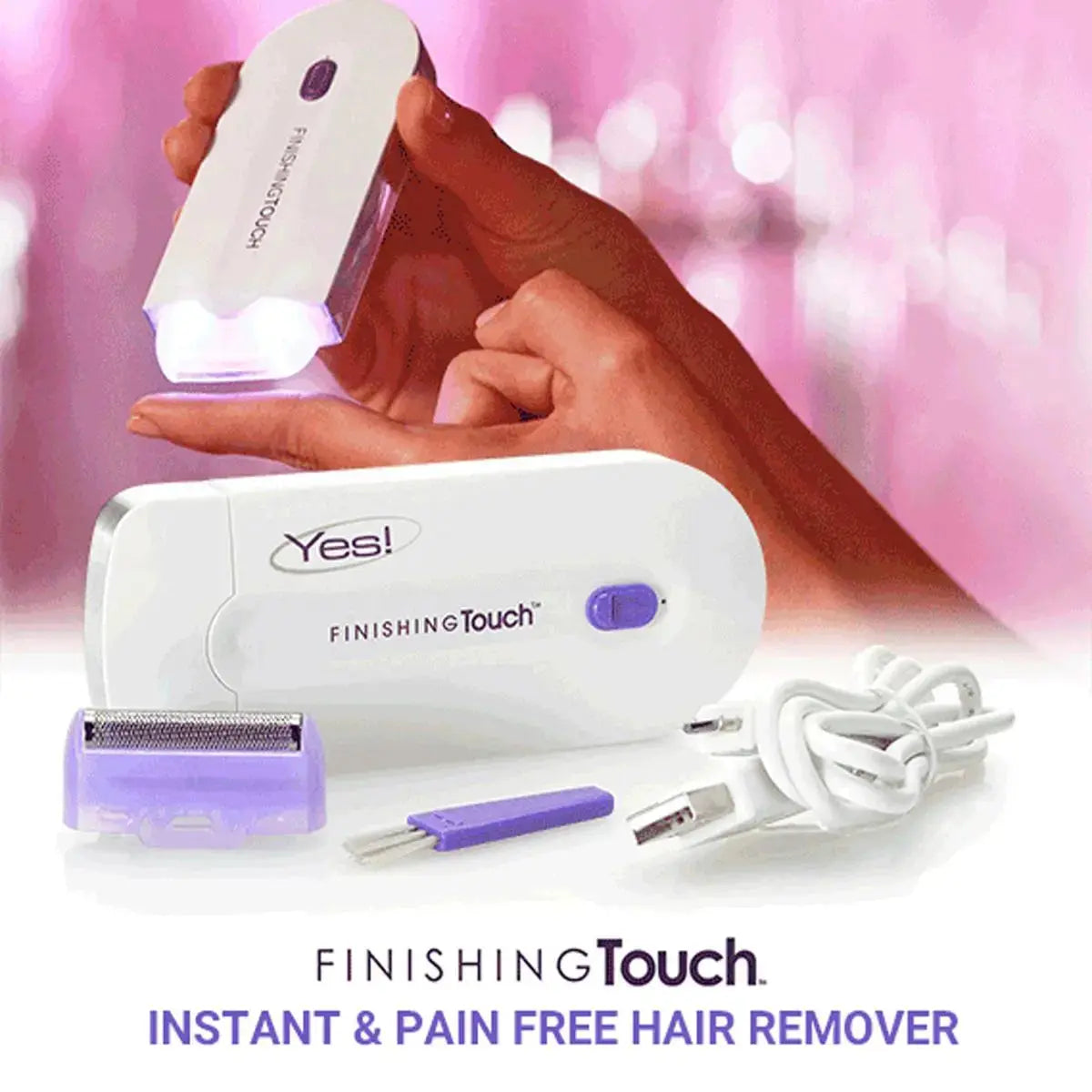 Rechargeable Yes Hair Remover Machine for Women – Finishing Touch Electric Hair Removal Tool for Smooth Skin BuyMarto