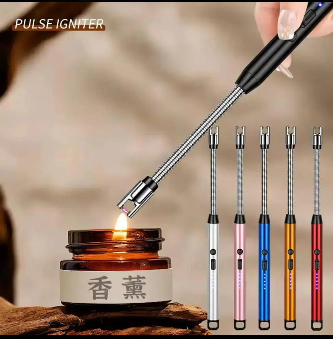 Windproof Electric USB Lighter – Rechargeable Flameless Lighter for Candles & Gas Stove OpenMarto