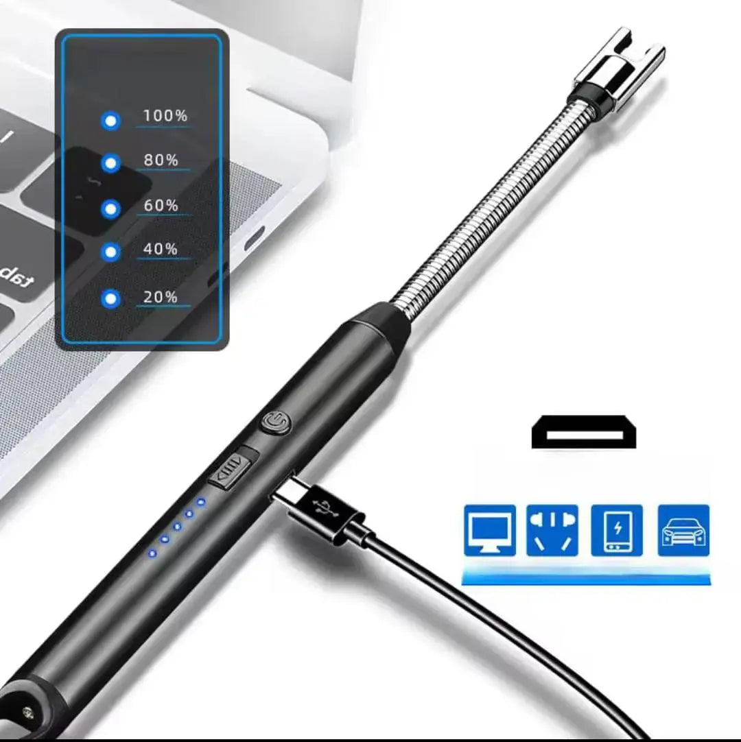 Windproof Electric USB Lighter – Rechargeable Flameless Lighter for Candles & Gas Stove OpenMarto