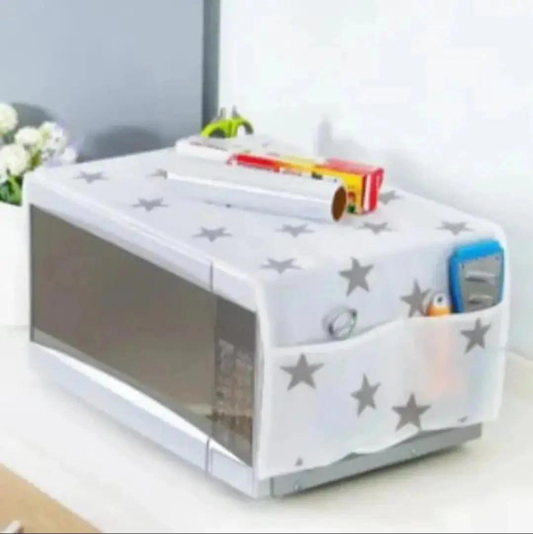 Protect Your Microwave – Dust Fabric Microwave Oven Cover with Bonus Storage Pocket BuyMarto